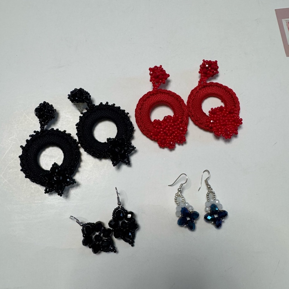 over 30 handmade earrings